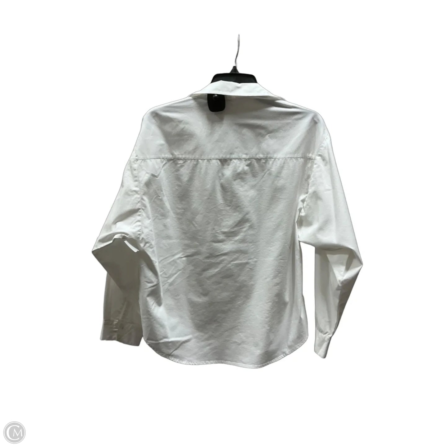 Blouse Long Sleeve By Express In White, Size: Xs