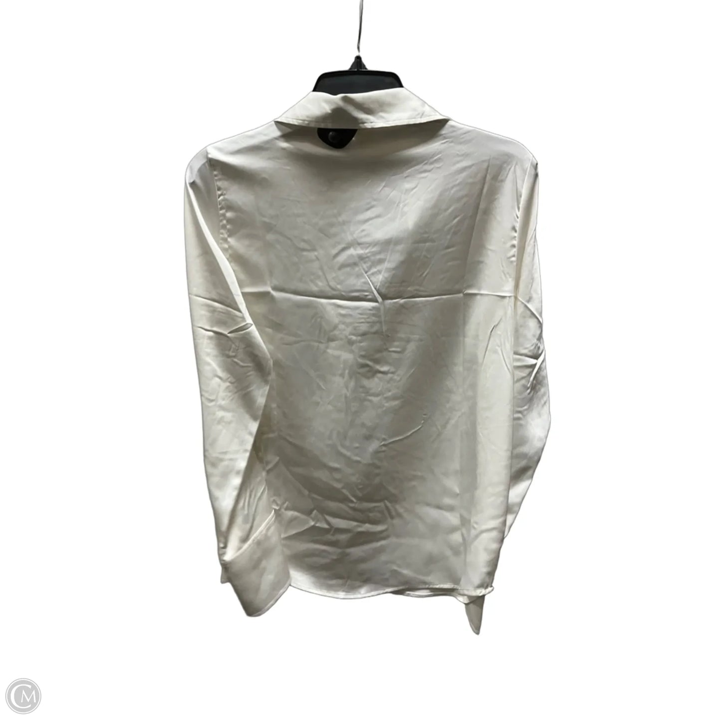 Blouse Long Sleeve By H&m In Cream, Size: S