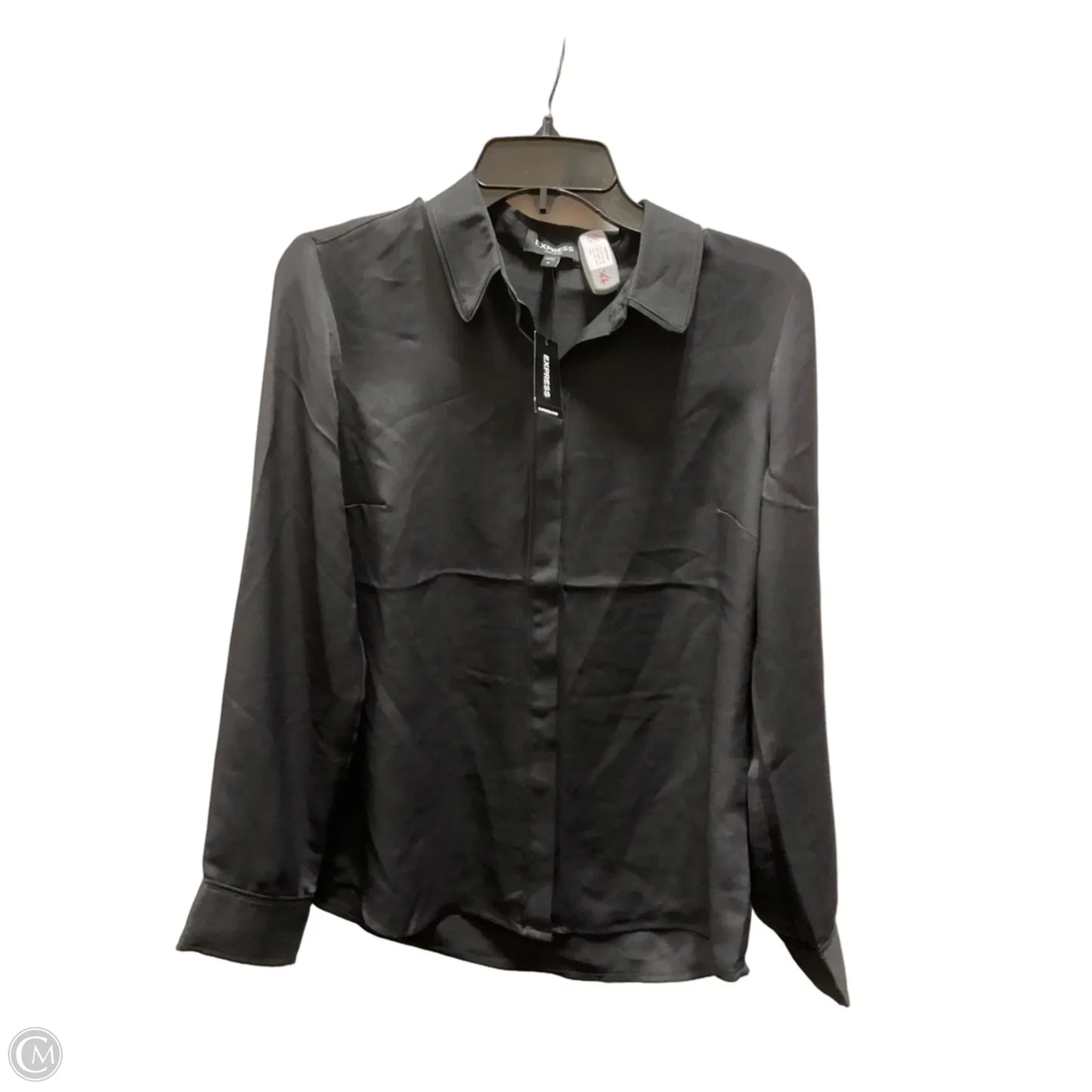 Blouse Long Sleeve By Express In Black, Size: M