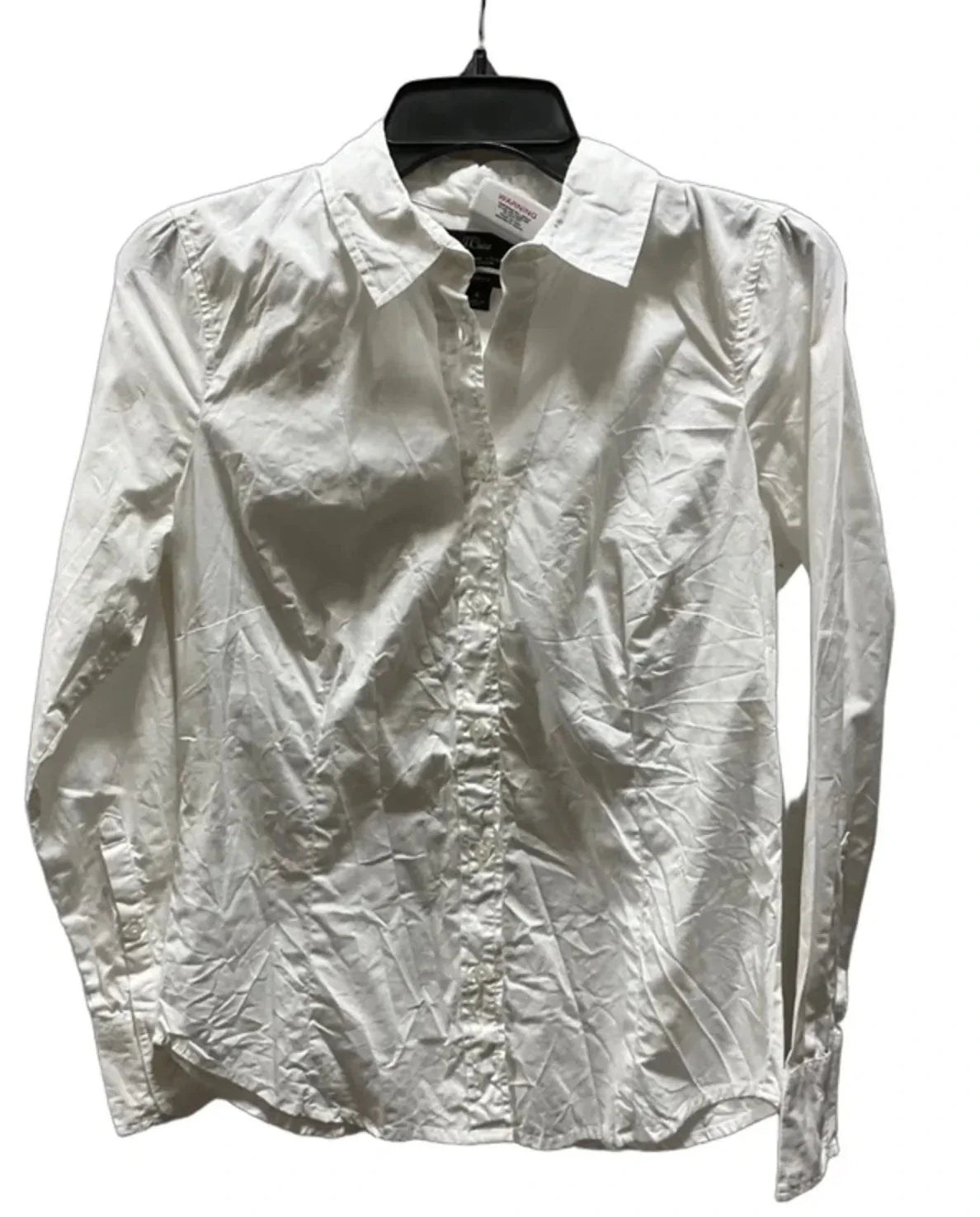 Blouse Long Sleeve By J. Crew In White, Size: 4