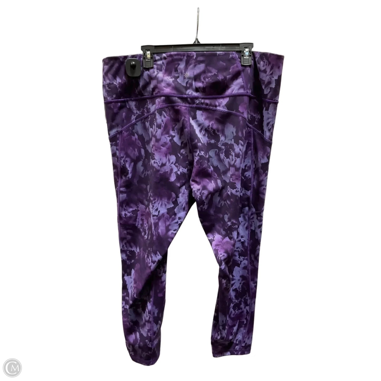 Athletic Leggings By Athleta In Purple, Size: 3x