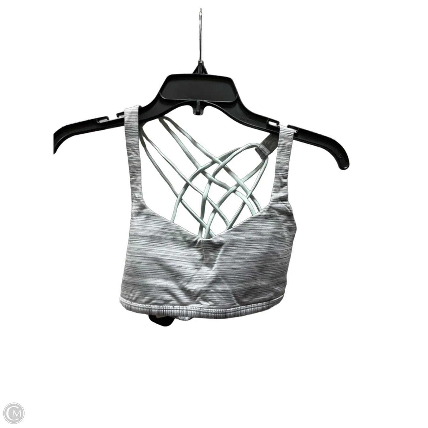 Athletic Bra By Lululemon In Grey & White, Size: 6