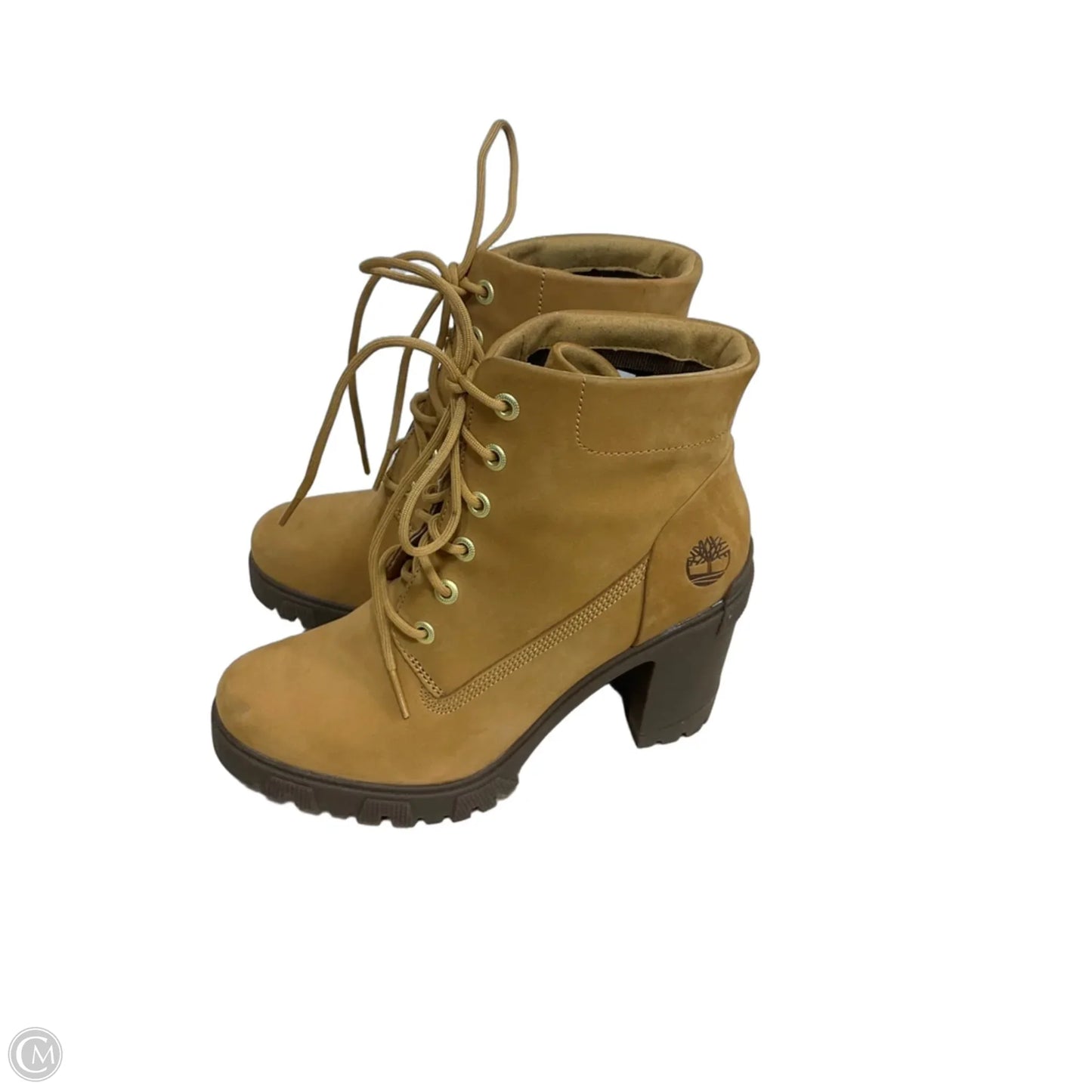 Boots Ankle Heels By Timberland In Tan, Size: 8.5