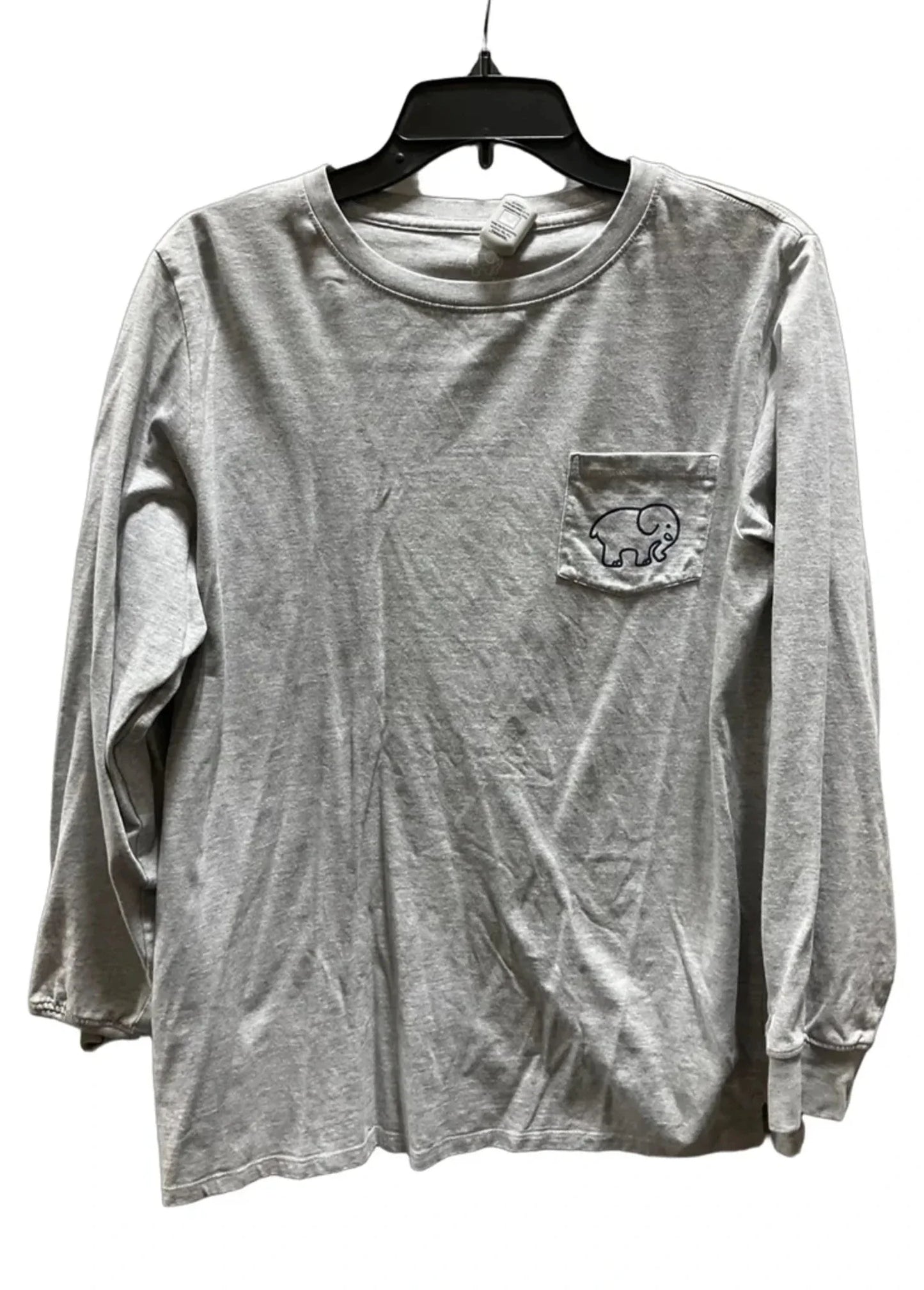 Top Long Sleeve By Ivory Ella In Grey, Size: Xl