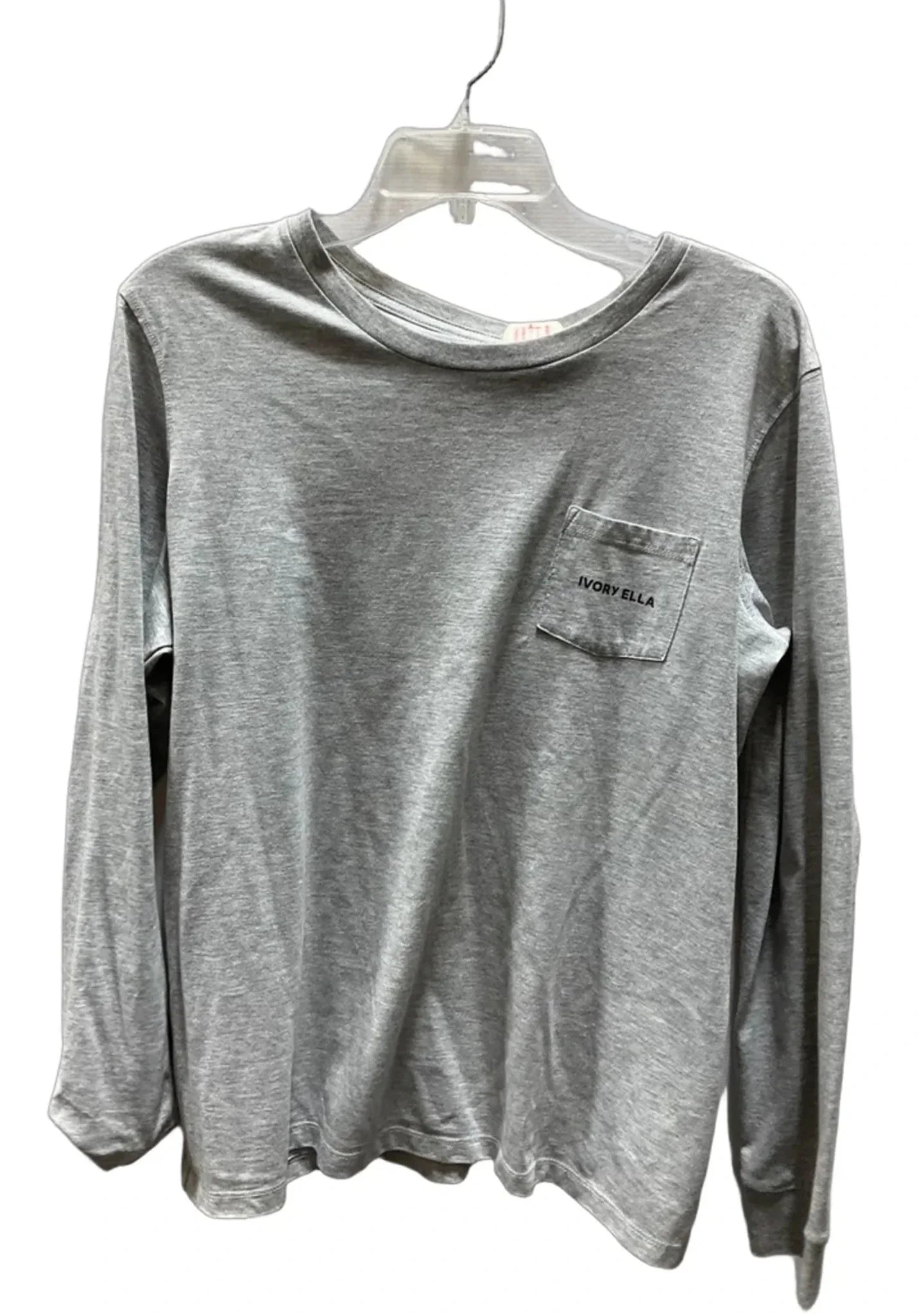 Top Long Sleeve By Ivory Ella In Grey, Size: Xl