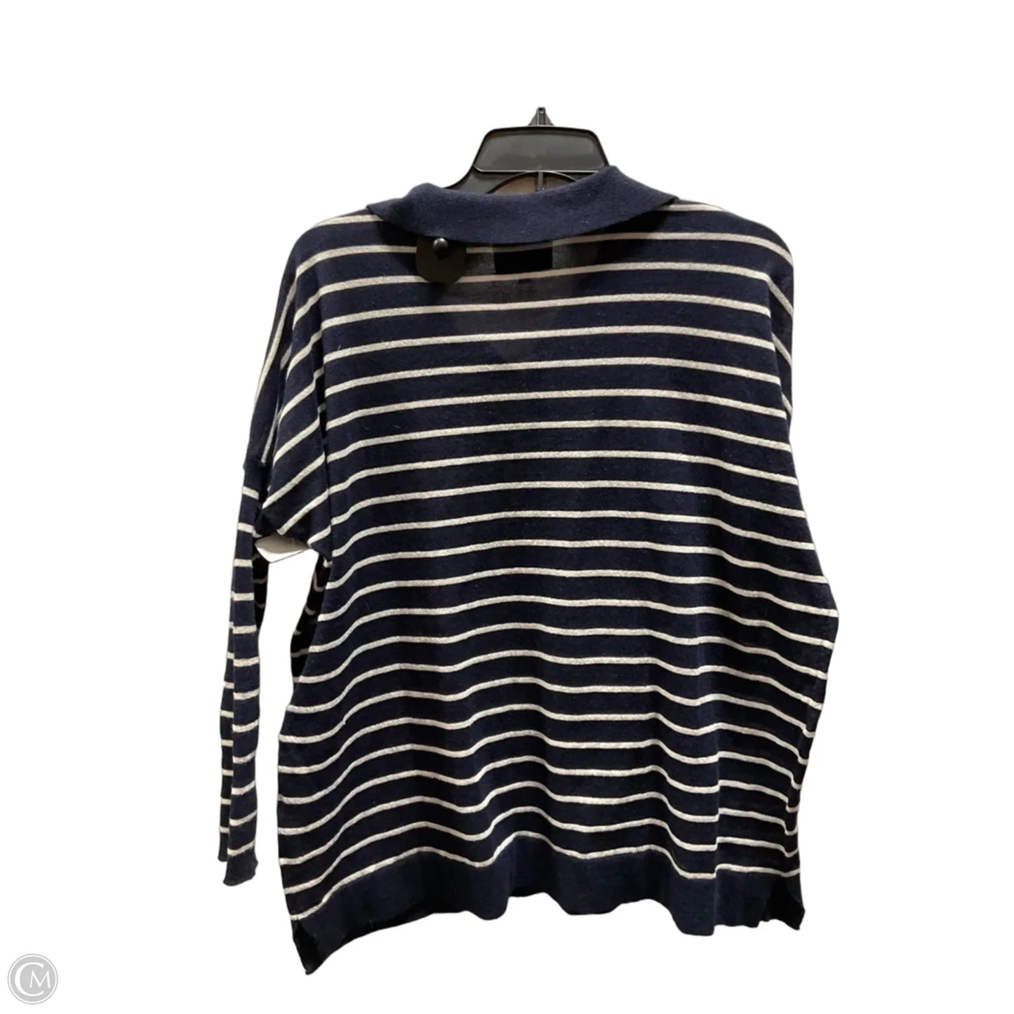 Top Long Sleeve By Tuckernuck In Blue & Cream, Size: Xs