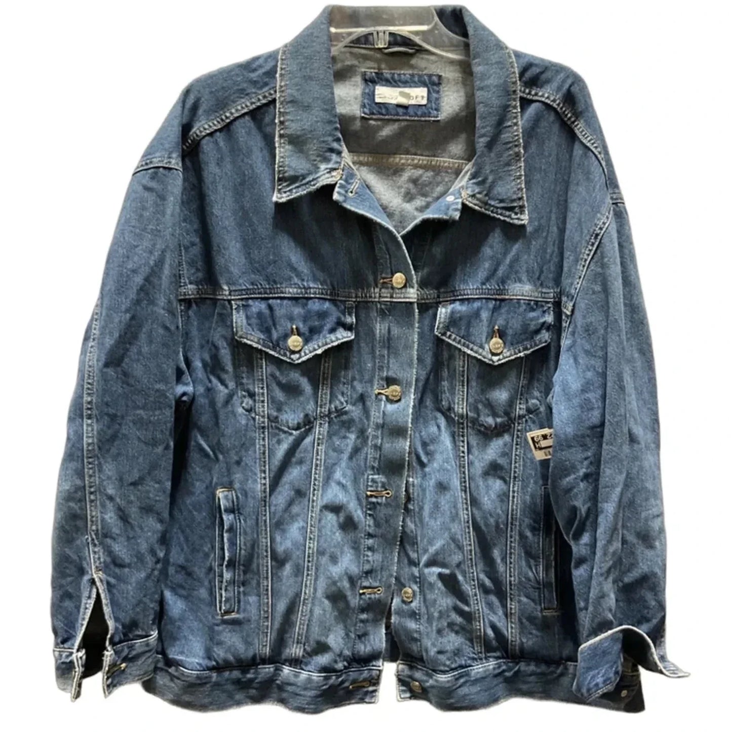 Jacket Denim By Loft In Blue, Size: Xl