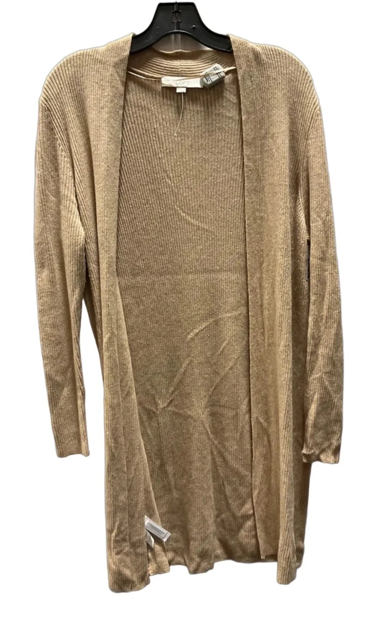 Sweater Cardigan By Loft In Tan, Size: Xl
