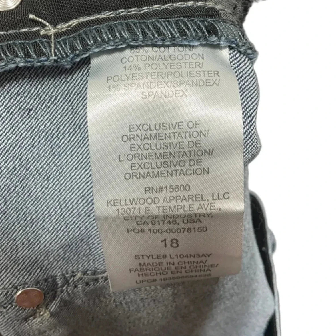 Jeans Straight By Wit & Wisdom In Blue, Size: 18