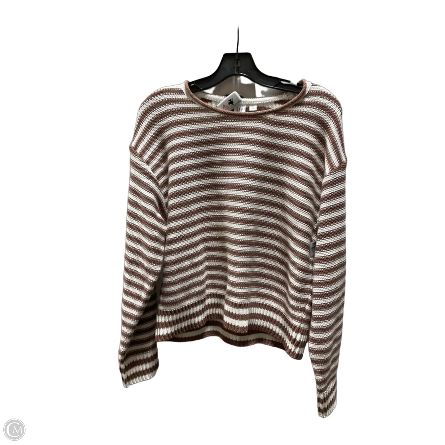 Sweater By Gap In Tan & White, Size: M