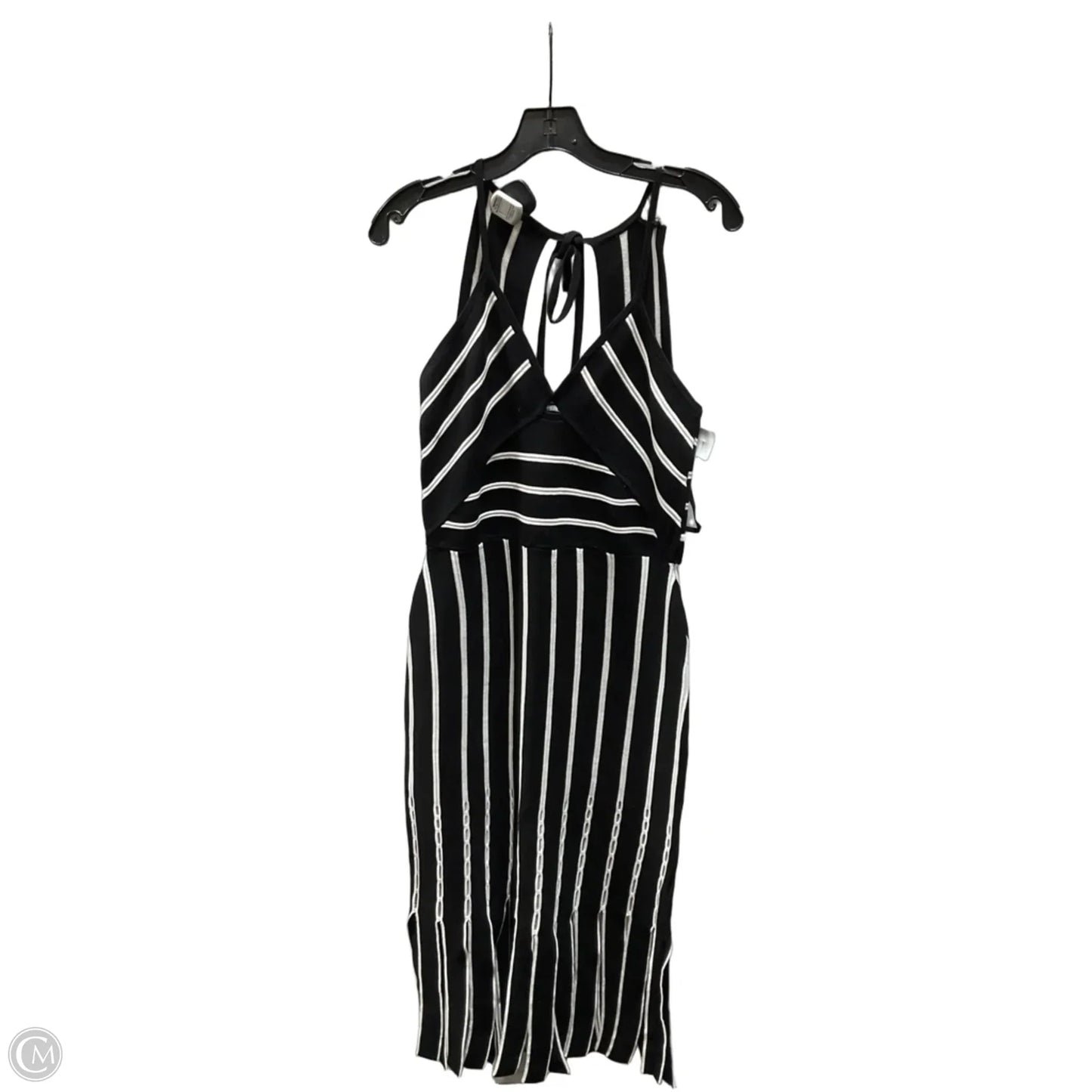 Dress Casual Midi By White House Black Market In Black & Cream, Size: M
