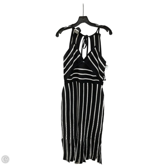 Dress Casual Midi By White House Black Market In Black & Cream, Size: M