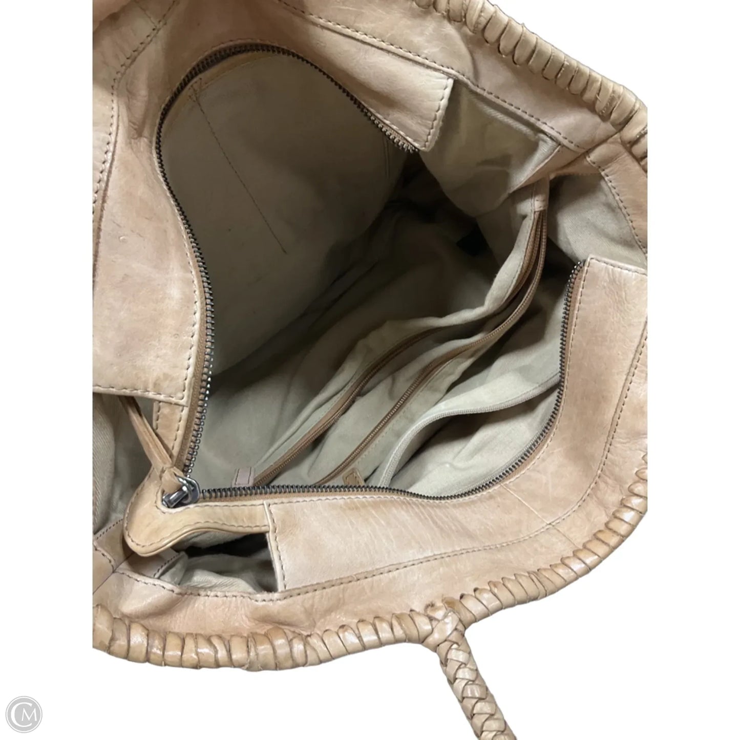 Handbag Leather By Cmf, Size: Medium