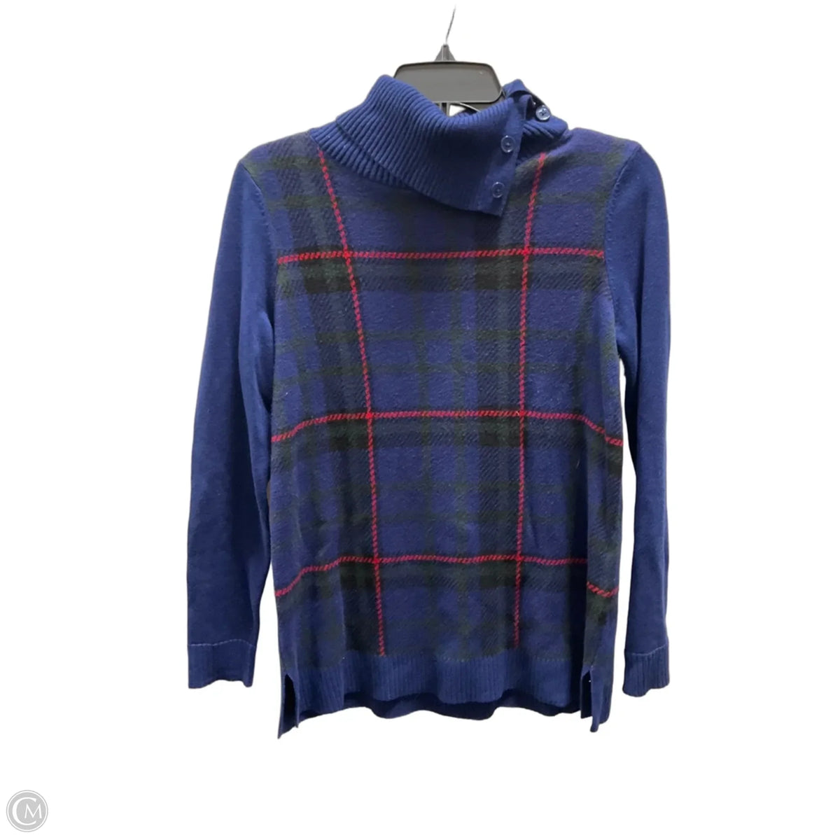 Top Long Sleeve By Talbots In Blue & Red, Size: S