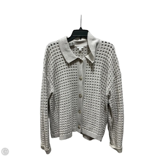 Sweater Cardigan By J. Jill In Taupe, Size: L