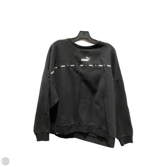 Athletic Sweatshirt Collar By Puma In Black, Size: Xxl