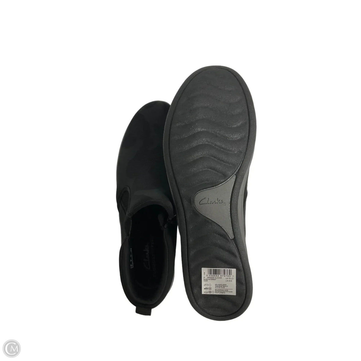 Boots Ankle Flats By Clarks In Black, Size: 8