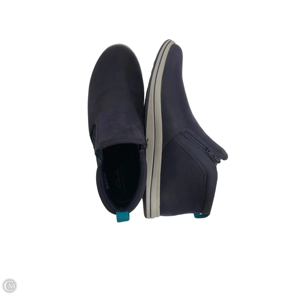 Boots Ankle Flats By Clarks In Blue, Size: 8