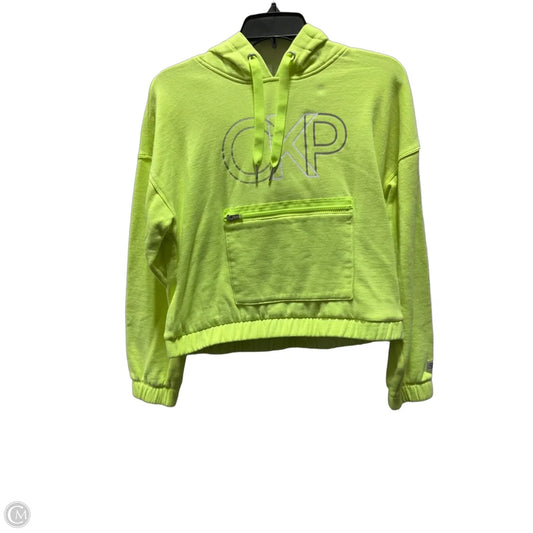 Athletic Sweatshirt Hoodie By Calvin Klein Performance In Green, Size: S