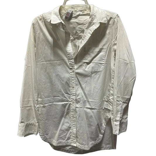 Blouse Long Sleeve By Athleta In Cream, Size: S