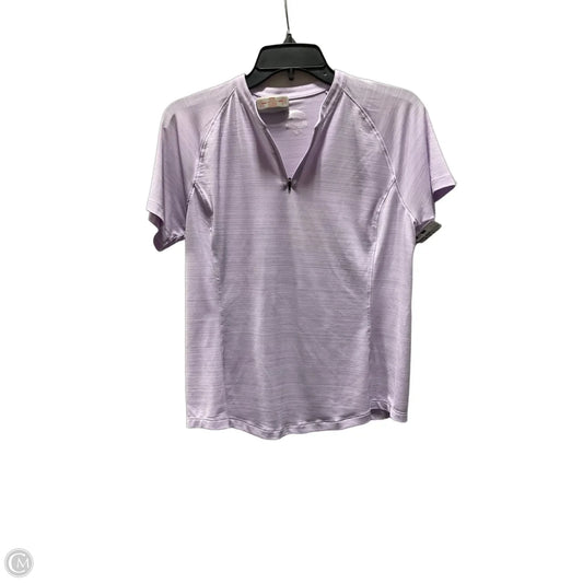 Athletic Top Short Sleeve By Slazenger In Purple, Size: M