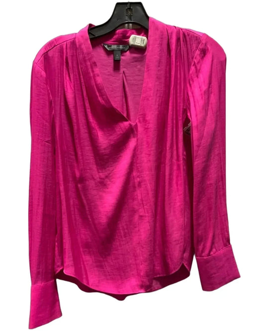Top Long Sleeve By Banana Republic In Pink, Size: S
