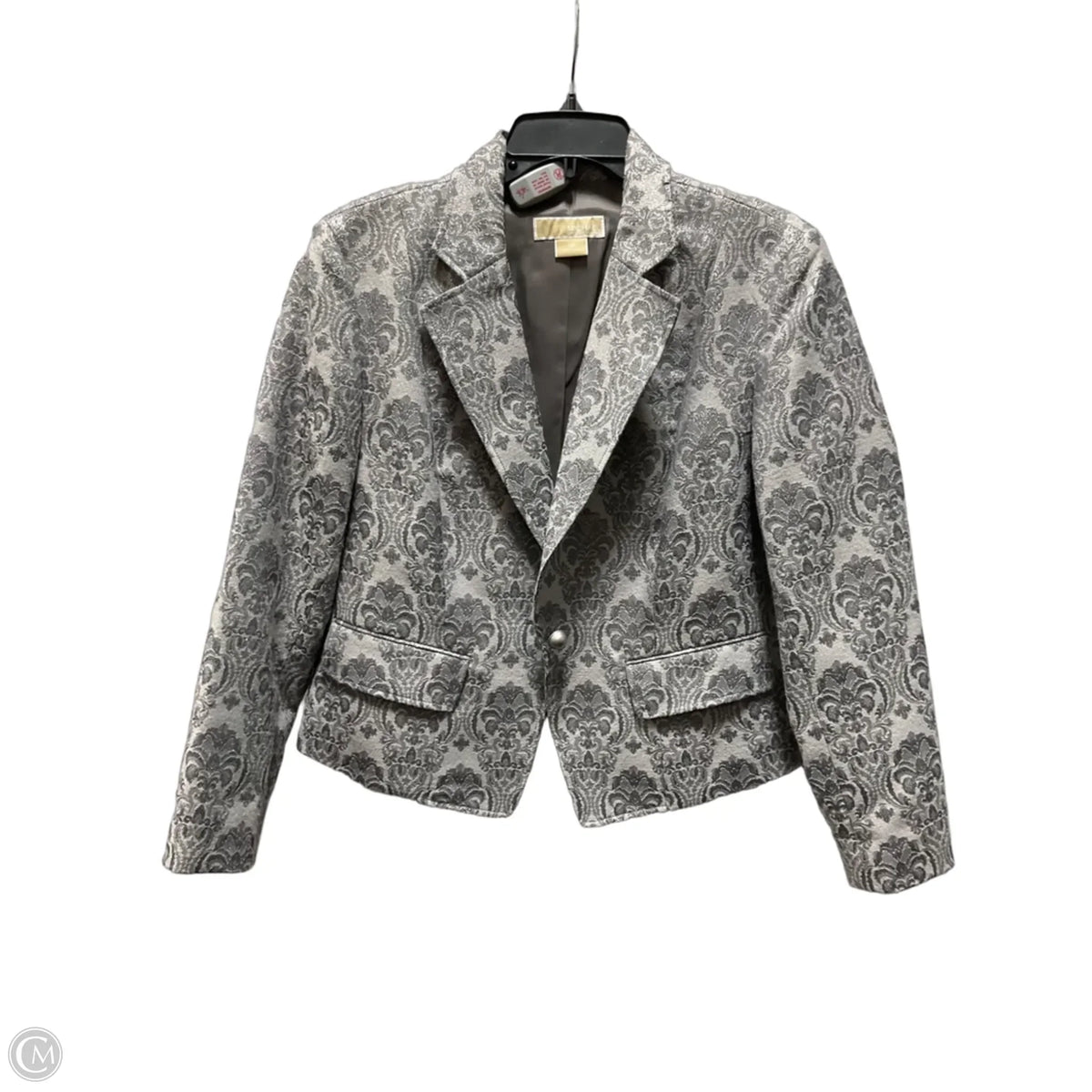Blazer By Michael By Michael Kors In Silver, Size: 12