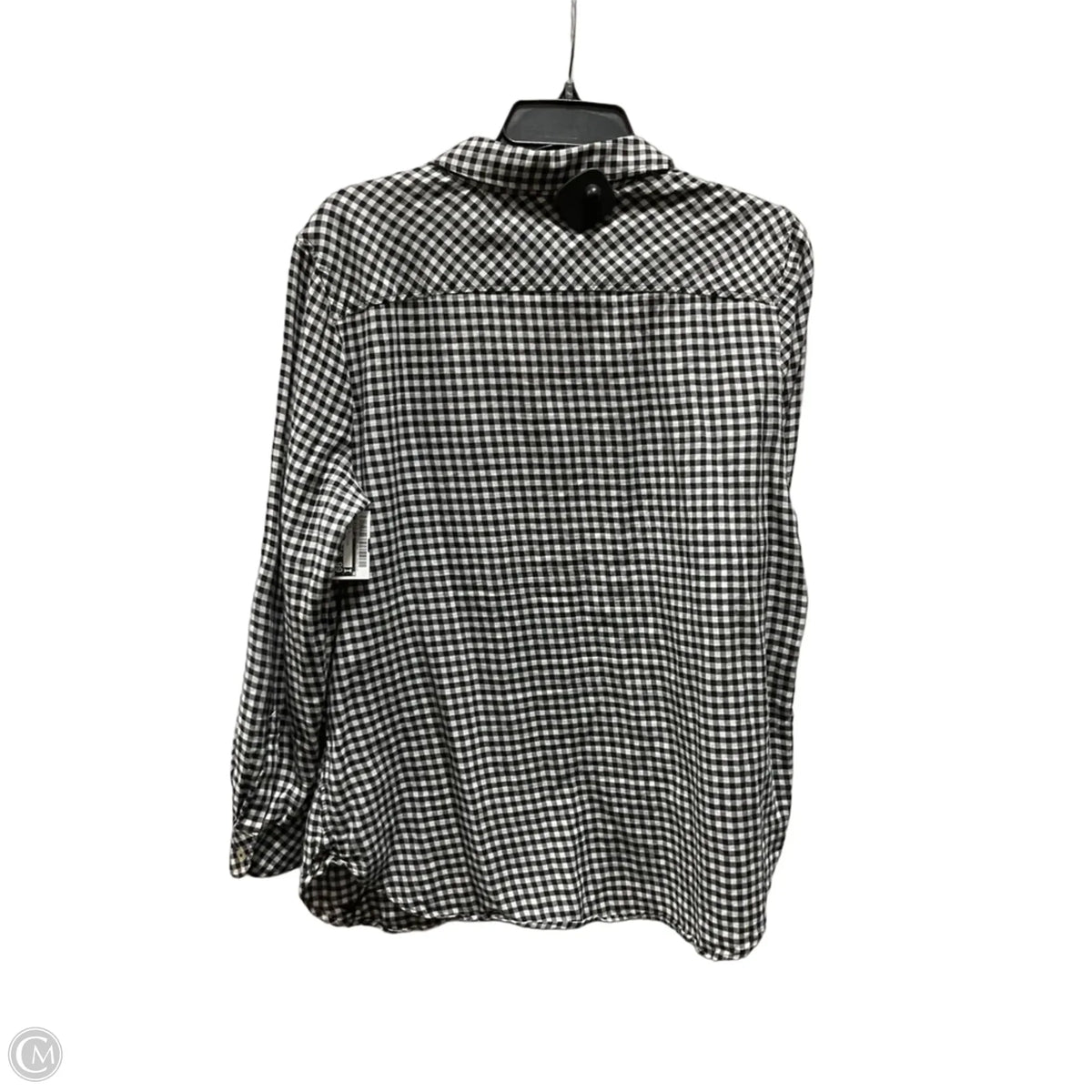 Top Long Sleeve By Talbots In Checkered Pattern, Size: L