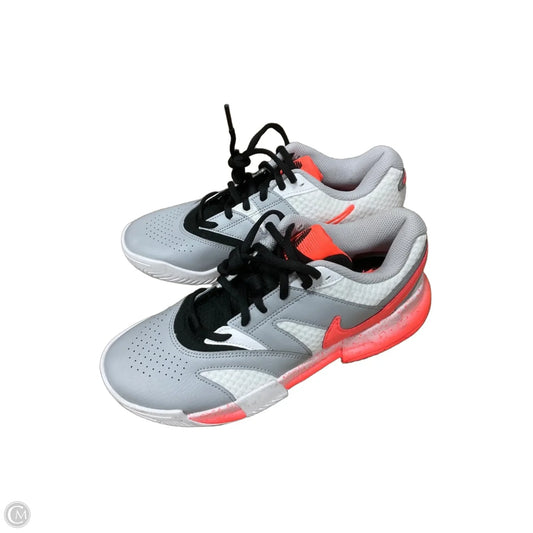 Shoes Athletic By Nike In Grey & Orange, Size: 8.5