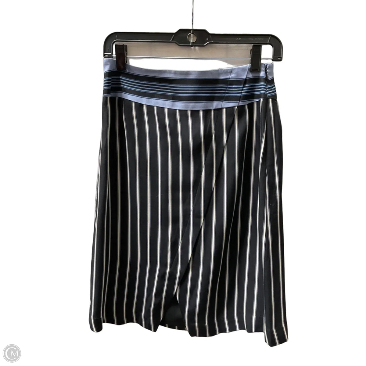 Skirt Midi By Loft In Blue & White, Size: 4