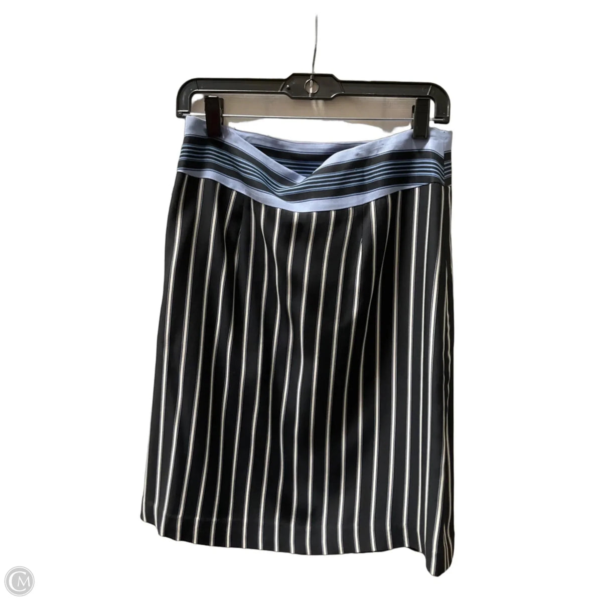 Skirt Midi By Loft In Blue & White, Size: 4