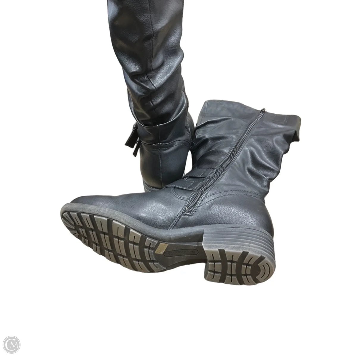 Boots Knee Flats By Bare Traps In Black, Size: 8