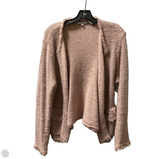 Sweater Cardigan By Sioni In Pink, Size: L