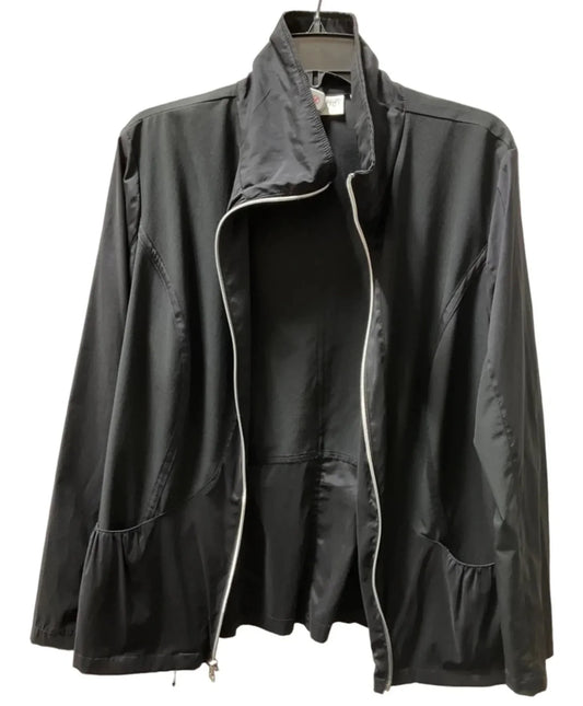 Athletic Jacket By Chicos In Black, Size: L