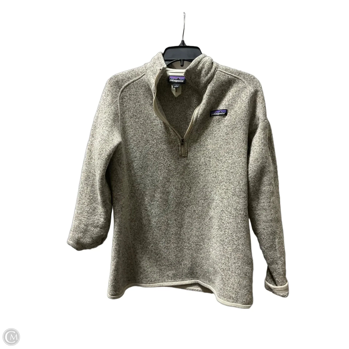 Athletic Jacket By Patagonia In Beige, Size: L