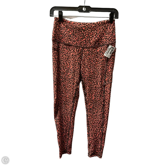 Athletic Leggings By Zella In Orange & Red, Size: S