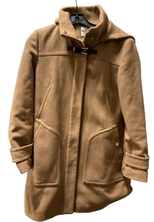 Coat Wool By Cole-haan In Tan, Size: 4