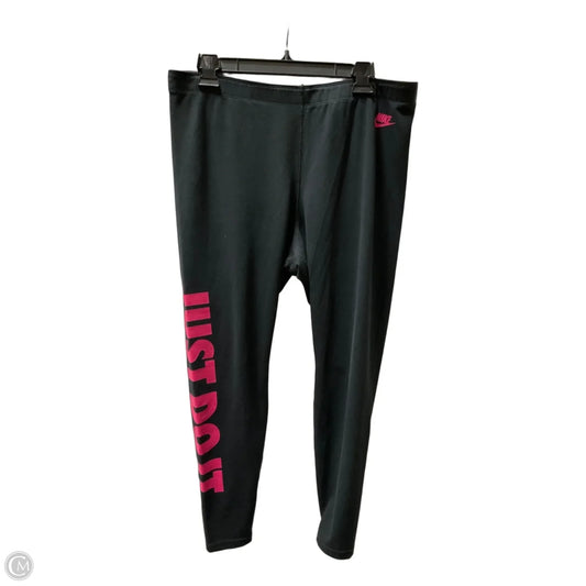 Athletic Leggings By Nike Apparel In Black & Pink, Size: 1x