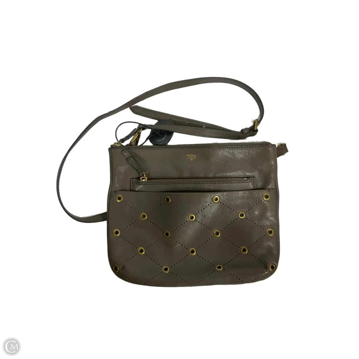 Crossbody Leather By Fossil, Size: Medium