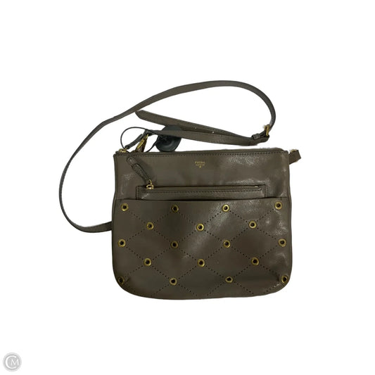 Crossbody Leather By Fossil, Size: Medium
