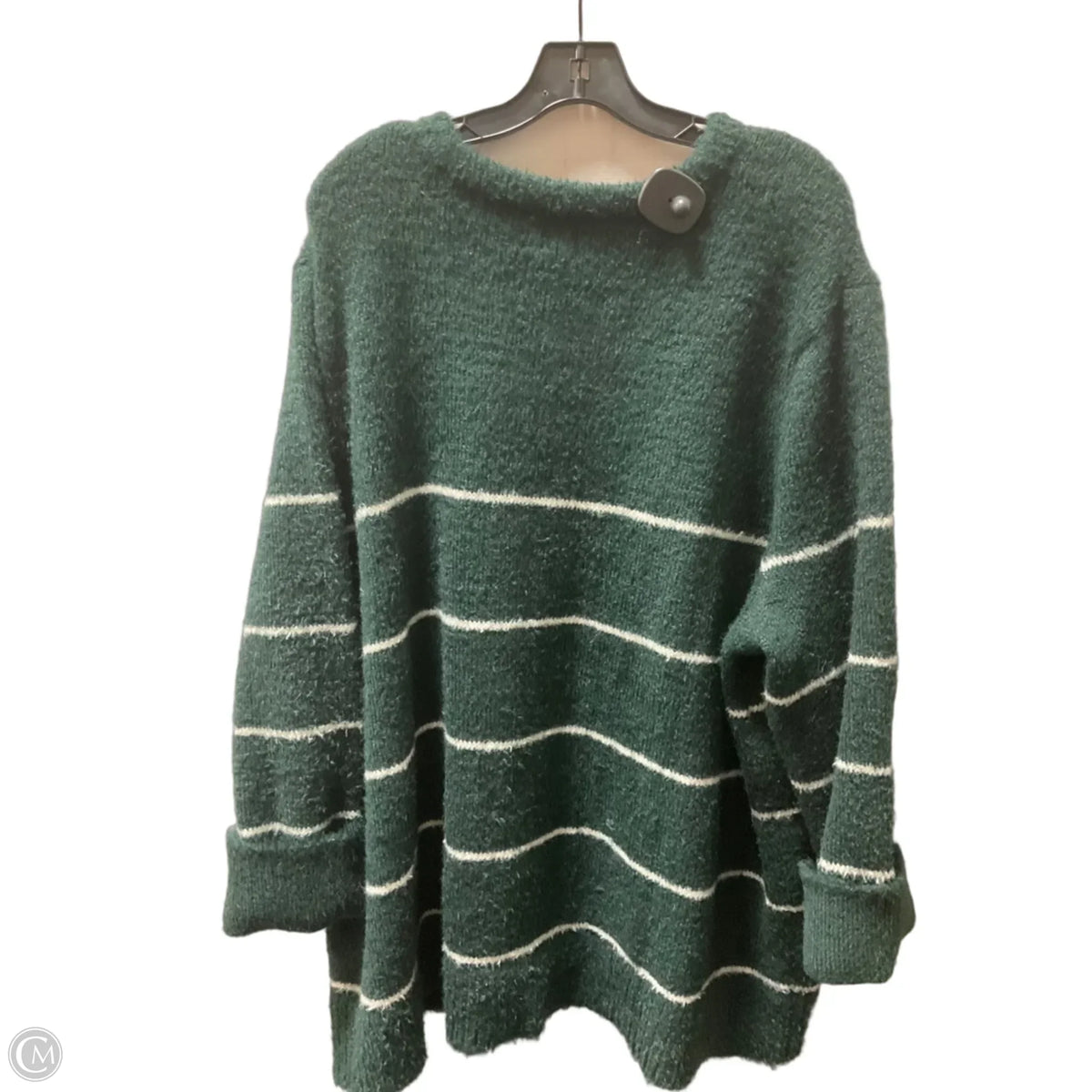 Sweater By Universal Thread In Green & White, Size: 4x