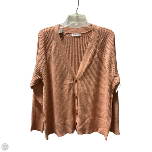 Sweater Cardigan By Peyton Primrose In Pink, Size: 2x