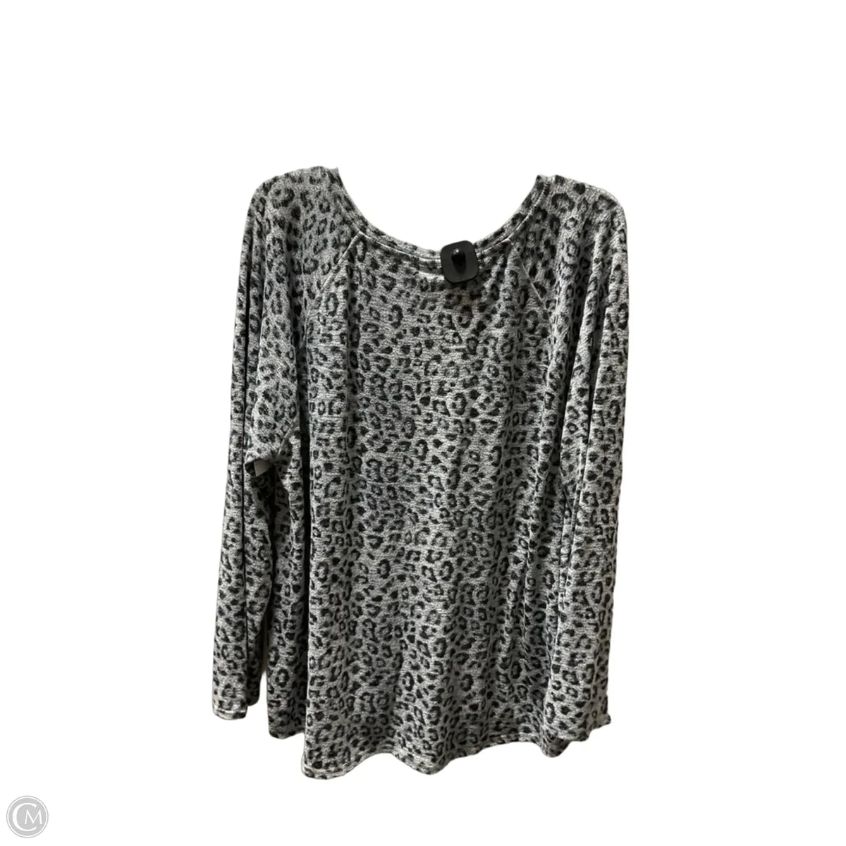 Top Long Sleeve By Chicos In Leopard Print, Size: 2x