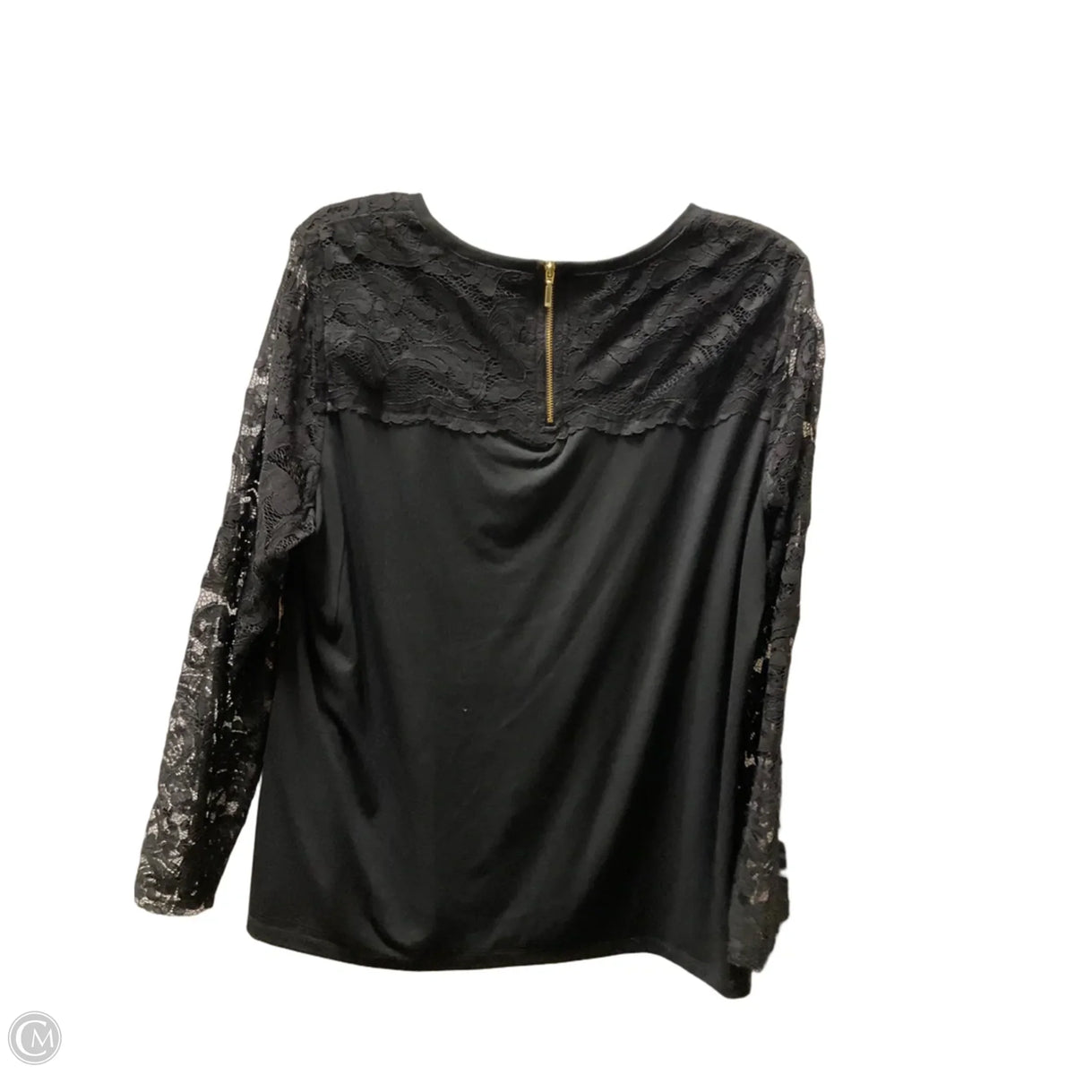 Top Long Sleeve By Chicos In Black, Size: L
