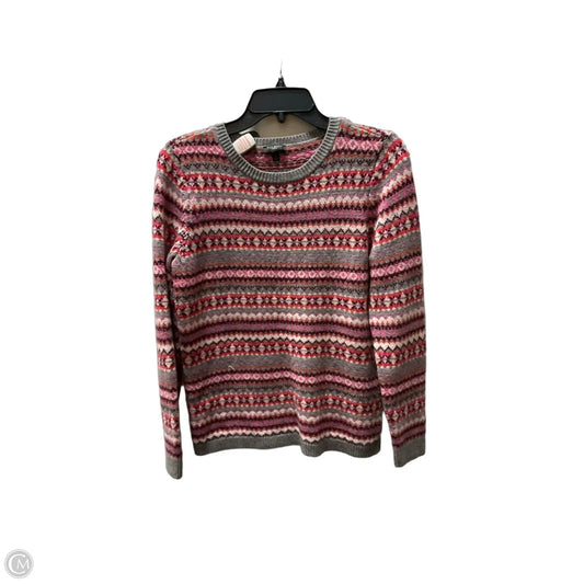 Sweater By Talbots In Grey & Pink, Size: S