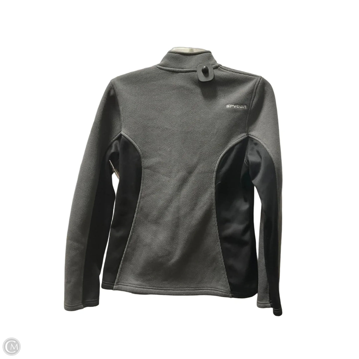 Athletic Jacket By Spyder In Black & Grey, Size: M