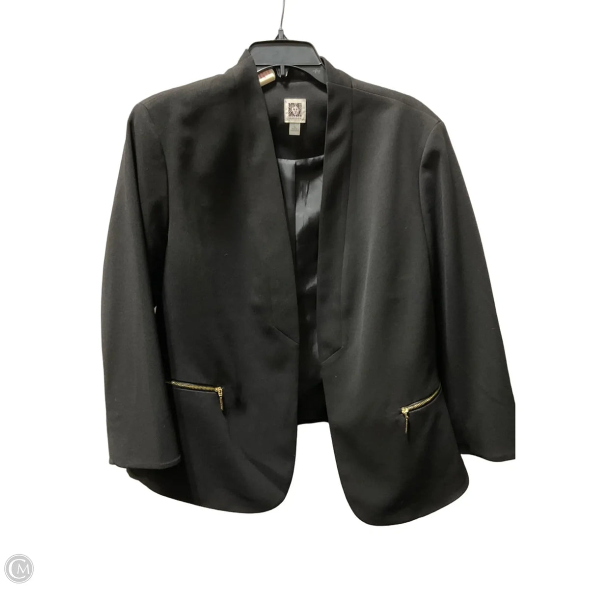 Blazer By Anne Klein In Black, Size: Xl