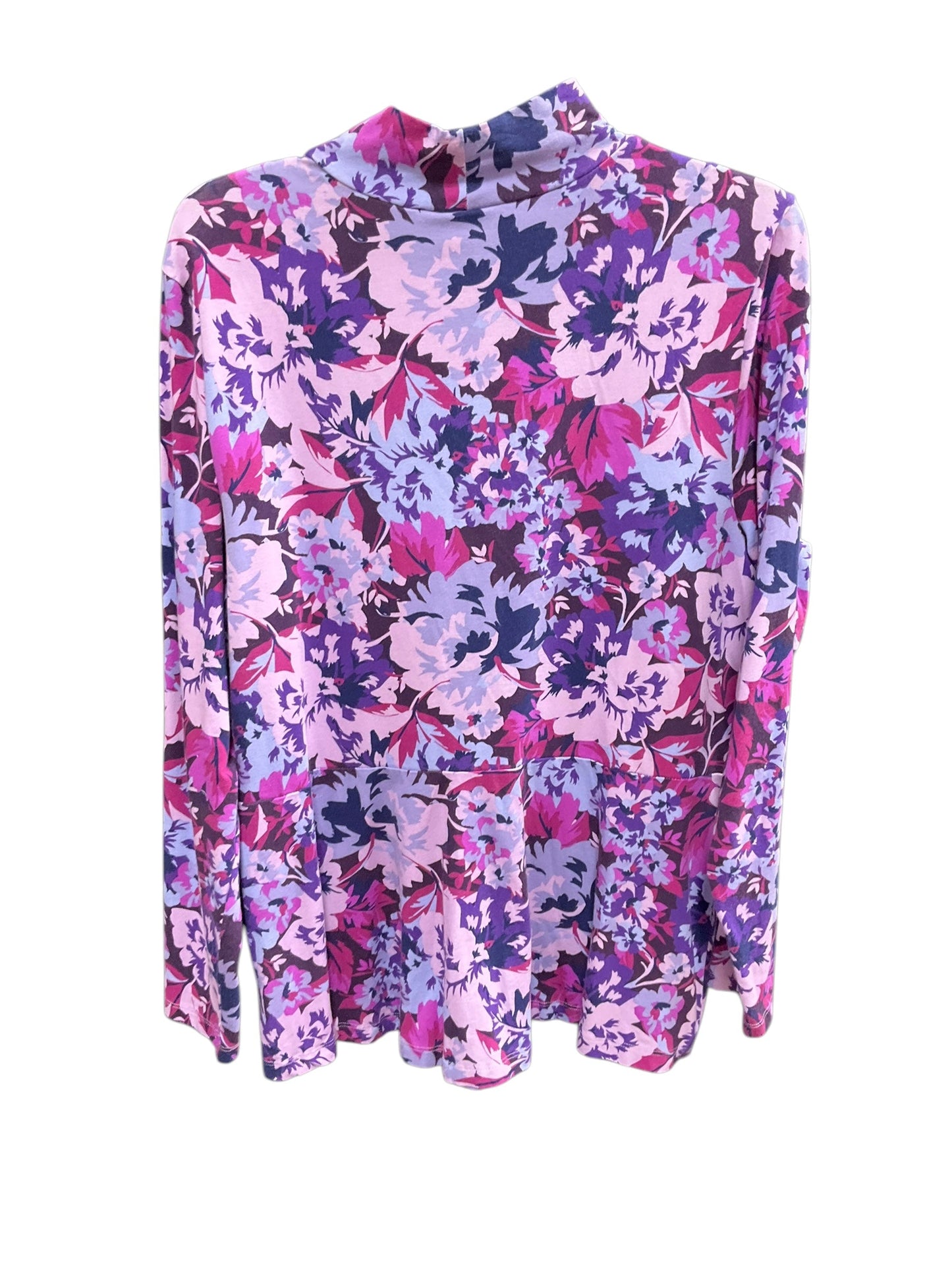 Top Long Sleeve By Isaac Mizrahi Live Qvc In Purple, Size: L