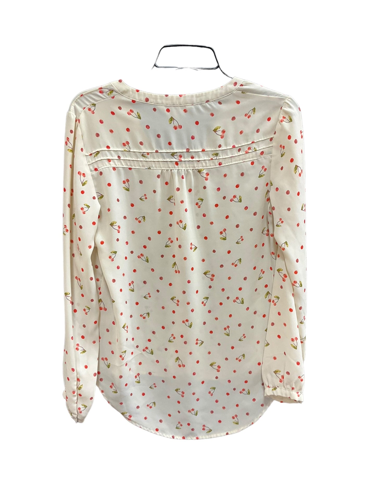 Cream Blouse Long Sleeve Lc Lauren Conrad, Size Xs