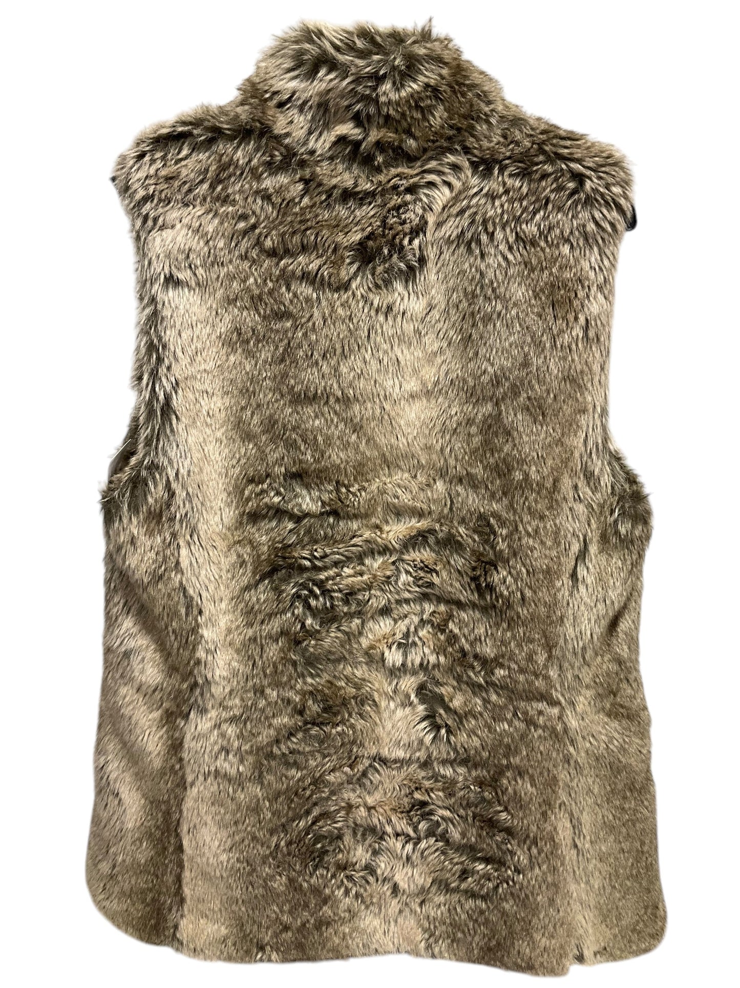 Vest Faux Fur & Sherpa By Banana Republic In Tan, Size: M